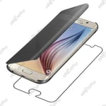 ebestStar ® pour Samsung Galaxy S6 edge + SM-G928F edge plus - Housse Coque Etui View Clear Cover Miroir, Couleur Noir