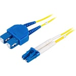 DELTACO fiberkabel, LC  SC, 50/125, OM3, duplex, multimode, 3m