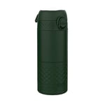 Ion8 Insulated Travel Mug, Leak Proof, Triple Lock Secure, Spill-Free in Transit, Hygienic Cover, Easy-to-Clean, Perfect On-The-Go, Dark Green, Stainless Steel