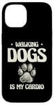 Coque pour iPhone 14 Walking Dogs Is My Cardio Dog Walker Pet Puppy