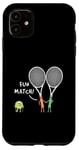 Coque pour iPhone 11 Raquette de sport Fun Match Backhand Raquette de tennis