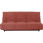 Banquette clic clac 3 places - Terracotta - 100% coton - L 193 x P 92 cm - LENA