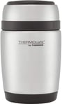 Thermos Curved Food Flask with Spoon, Stainless Steel, 400 ml