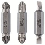 Bosch Accessories Embout de Tournevis Doubles, pour S0.6x4/PH2 PZ2, 45mm, Lot de 3