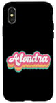 Coque pour iPhone X/XS Alondra Prénom Fille Vintage Années 70 80 Personnalisé