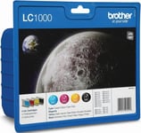 Brother LC1000 Original Ink Cartridge Black Cyan Magenta Yellow 01.2023 BRLC#