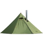 Preself Tente tipi légère pour 2 personnes, modèle T1, taille M, pour équipe familiale, randonnée, camping, randonnée (olive)