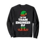 I'm The Train Engineer Elf Family Pajama Christmas Funny Sweatshirt