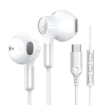 USB C Headphones for Samsung Galaxy S24 Ultra S23 S22 S21 FE S20 A53 A54 A34 USB C Earphones with Microphone In-Ear Headphones Wired Earbuds USB Type C Earphones for iPhone 15 Pro Max iPad Pro Pixel 8