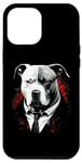 Coque pour iPhone 12 Pro Max Pitbull Dog Gangster en costume Funny Mob Boss sur le thème