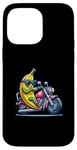 Coque pour iPhone 14 Pro Max Banane Moto Cool Conduire Amusant Lunettes