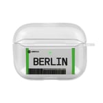 AVIZAR Coque AirPods Design Billet Berlin Souple Anti-rayure Mousqueton Transparent