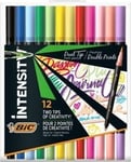 Bic Intensity Dual Tip kynät, 12 väriä