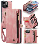 CaseMe Multi-slot Plånboksfodral iPhone 14 Rosa