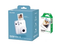 Fujifilm Instant Camera Instax Mini 12 Clay White+Instax Mini Glossy (10Pl)