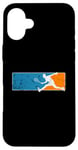 Coque pour iPhone 16 Plus Joueur de squash rapide avec raquette de tennis