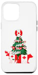 Coque pour iPhone 12 Pro Max Pull de Noël moche avec drapeau canadien et arbre de Noël