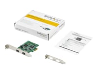 Startech.Com 2 Port 1394A Pci Express Firewire Card - Pcie Firewire Adapter - Firewire-Adapter - Pcie Lav Profil - Firewire X 2 - Grønn - Taa-Samsvar