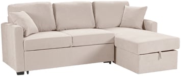 Habitat Reagan Right Hand Corner Chaise Sofa Bed - Natural