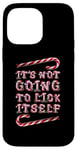 Coque pour iPhone 14 Pro Max It's Not Going To Lick Itself. Bâton de sucre d'orge amusant pour Noël