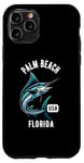 Coque pour iPhone 11 Pro Motif Palm Beach Floride USA Fishing