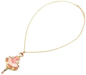 SP821E - Sautoir Collier Pendentif Poupée Danseuse Robe Marquise Email Rose e...