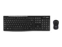 Logitech MK270 Wireless Combo - Ensemble clavier et souris - sans fil - 2.4 GHz - QWERTZ - Slovène/Croate - noir