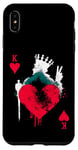 iPhone XS Max Peace Love Poker - Vintage King Of Hearts Card Game Lover Case