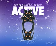 2GO Performance Icegrip Active Chaussures à crampons antidérapantes pour le jogging, crampons, crampons, crampons, crampons, chaînes à neige pour chaussures, maintien optimal sur la glace et la neige,