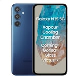 Galaxy M35 5G(Bleu Clair De Lune,6 Go De Ram,128 Go De Stockage)| Corning Gorilla Glass Victus+| Antutu Score 595K+| Chambre De Refroidissement A La Vapeur|Batterie 6000 Mah|Ecran