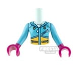 LEGO Friends Mini Figure Torso - Dark Azure Ski Vest