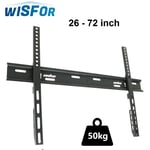 Wisfor Slim TV Wall Bracket Fixed Mount 26" 32" 37" 40" 42" 50" 55" 60" 65" 72"