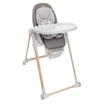 Chicco, Chaise Haute Évolutive Polly Armonia pour Enfants de 0 Mois à 40 kg, Chaise Haute Inclinable avec Hauteur et Repose-Pieds Réglables, 4 Roues, Compacte