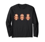 Three Wise Monkeys Three Monkeys Long Sleeve T-Shirt