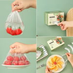 100pcs/box Elastic Saran Wrap Fruit Vegetable Storage Bag  for Home Bowls Cups