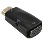 Black -no cable Convertisseur de câble audio compatible HDMI vers VGA, convertisseur de câble audio 1080P, prise jack 3.5mm, PC, ordinateur portable, boîtier TV, écran d'ordinateur ""Nipseyteko