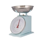 PLINT New 3KG Traditional Weighing Kitchen Scale avec bol en acier inoxydable, rétro Scales Mécanique Vintage, Rétro Food Scales with Large Metal Bowl (couleur Ice), Glace