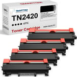 Tn2420 Cartouche De Toner Compatible Pour Brother Dcp-L2530Dw Mfc-L2710Dw Hl-L2350Dw Dcp-L2510D Hl-L2375Dw Mfc-L2730Dw Mfc-L2750Dw Hl-L2310D Tn-2420 Tn2410 Tn-2410 (Noir, 4-Pack)[DYJ073645]