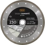 Disque diamanté crénelé ° 230 mm segment 7mm béton granit matériaux SCID