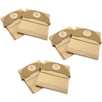 30x sacs compatible avec Kärcher A2004, A2024 pt, A2054 me, A2064 pt, mv 2, se 2001, se 3001 aspirateur - papier, marron - Vhbw