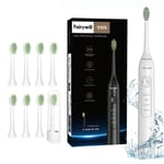 Sonic Electric Toothbrush Fairywill 5 Mode 8 Replacement Brush Head Rechargeable