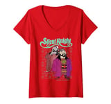 Womens Kevin Smith Jay & Silent Bob Xmas Knight Vintage Lol Parody V-Neck T-Shirt