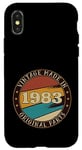 Coque pour iPhone X/XS Anniversaire Vintage Original Parts né en 1983