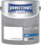 Johnstones  Wall  Ceiling Paint  Pure Brilliant White  Matt Finish  Emulsion Pai