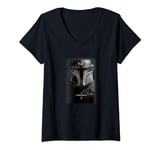 Star Wars Affiche du casque Mandalorien Mando T-Shirt avec Col en V