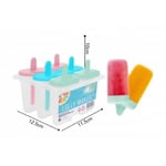 6PCS Ice Lolly Mould Pack Ice Cream Maker Mould Kids Popsicle Frozen Yogurt