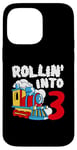 iPhone 14 Pro Max ROLLIN' INTO 3 Third Birthday Party Train Case