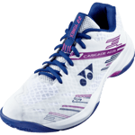 Yonex Power Cushion Cascade Accel Wide Court Shoes - White/Purple