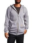 Carhartt Men's Loose Fit Midweight Full-Zip Sweatshirt, Heather Grey, M