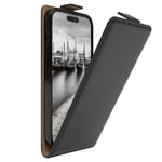 For Apple iPhone 14 Pro Flip Cover Faux Leather Case Protection Phone Black